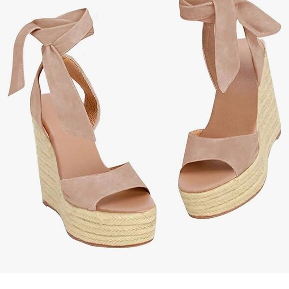 Espadrille Platform Wedge Sandals - Picture 7 of 8